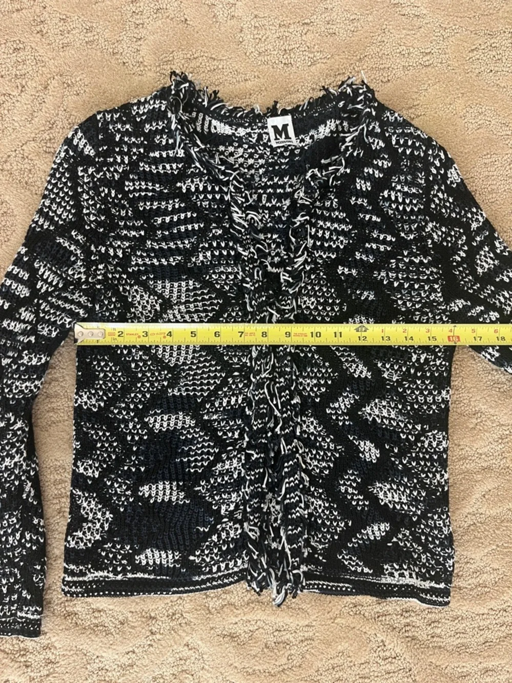 M Missoni Black & White Knit Dress and cardigan set Size IT 42 US 6 - Picture 12 of 15